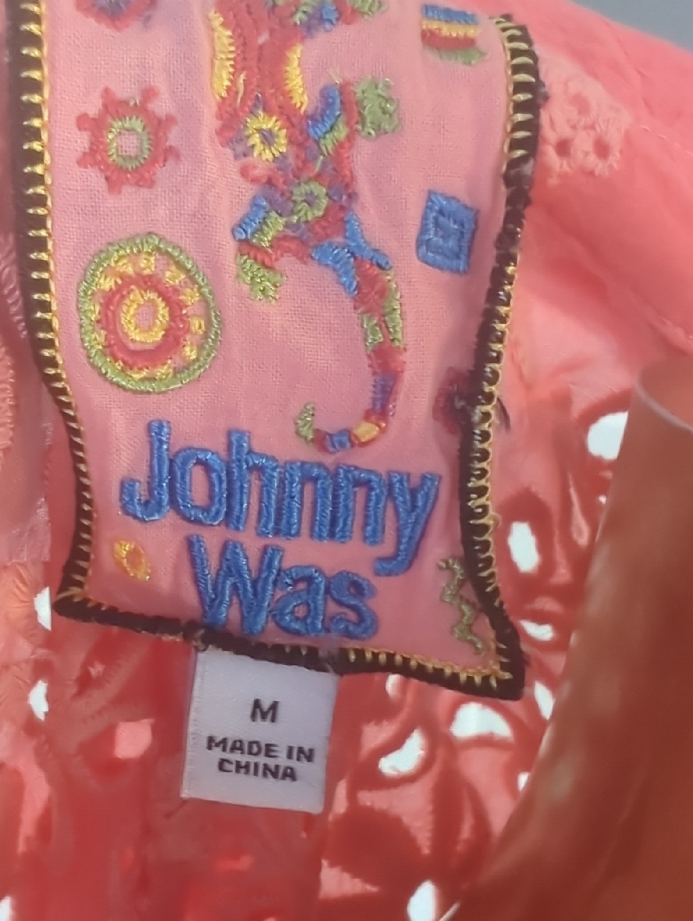 Johnny Was Malfi Dress Coral Embroidered - Picture 2 of 11